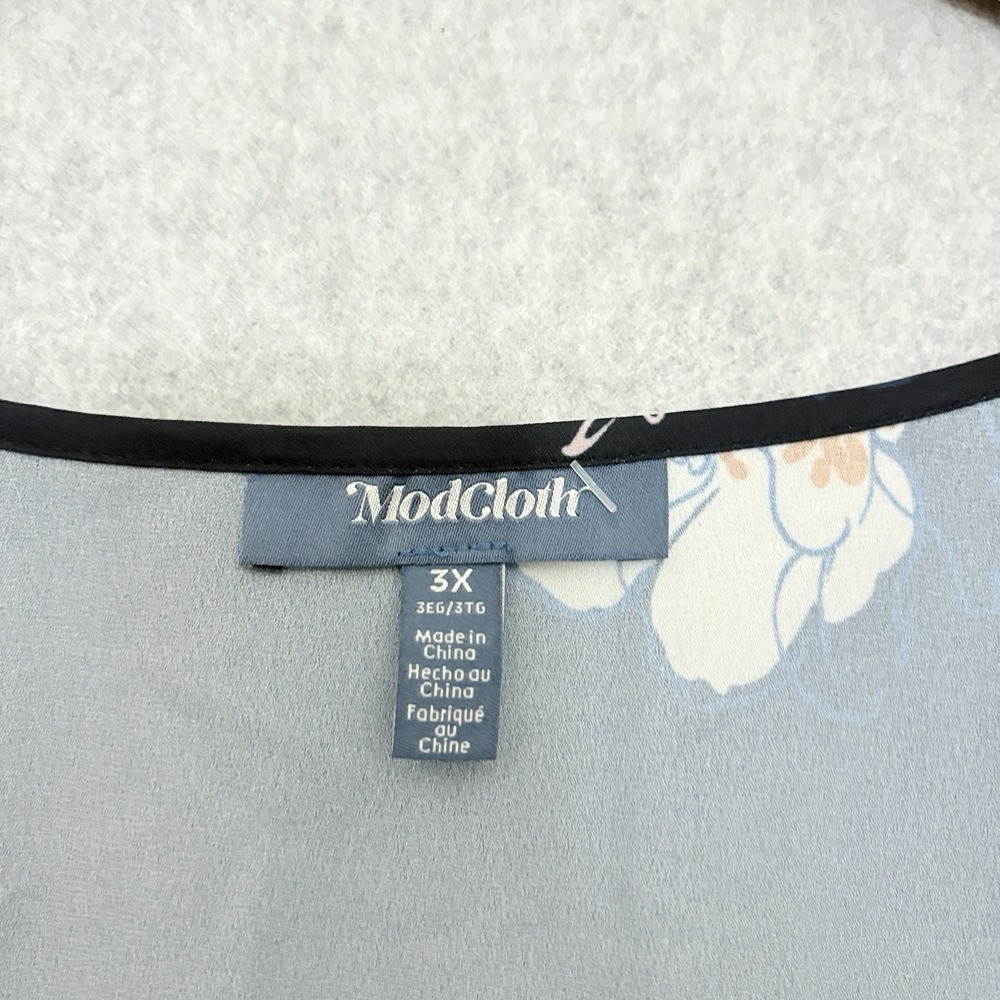 ModCloth 3X Dress Whats the Scoop Black Floral Babydoll Retro‎ 50s Rockabilly - Picture 10 of 11